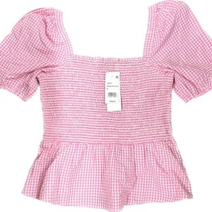 NWT FRENCH CONNECTION GINGHAM SUPERCUTE TOP!